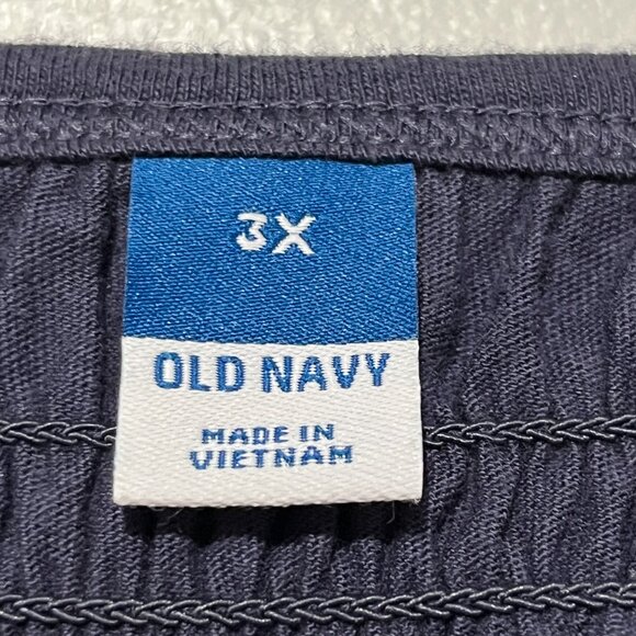 Old Navy Lot 2 Womens Smocked Blouses 3X Pink Navy Flutter Sleeve Romantic - Picture 4 of 11